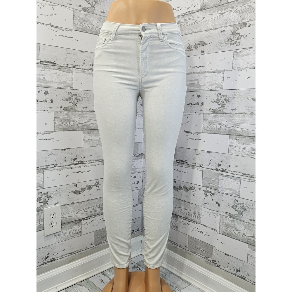 Gap 1969 True Skinny Super High Rise Corduroy Pants Off White Cream Size 27